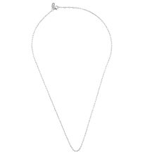 Design Letters Necklace - Square Link - 60 cm - Silver