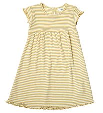 Joha Kleid - Wolle/Seide - Rib - Gelb/Weiß