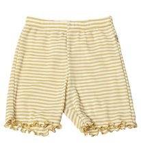 Joha Shorts - Wool/Silk - Rib - Yellow/White
