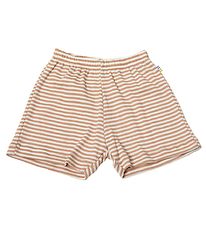 Joha Shorts - Wool/Silk - Rib - Brown/White