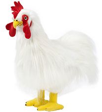Living Nature Soft Toy - 33x28 cm - Rooster - White