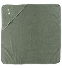 Nrgaard Madsens Hooded Towel - 80x80 cm - Green w. Giraffe