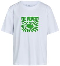 Grunt T-shirt - Mason - White w. Green Print