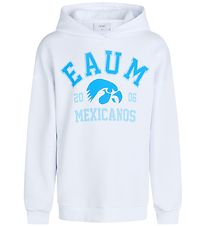 Grunt Hoodie - Kaja - White w. Blue Print