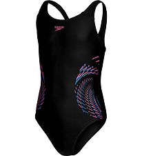 Speedo Zwempak - Meisjesplaatsing Muscleback - Zwart/Blauw/Roze