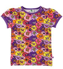 Smfolk T-shirt - Purple Heart w. Flowers