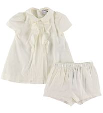 Emporio Armani Kleid m. Bloomers - Off White m. Logos