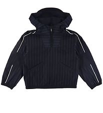 Emporio Armani Anorak - Navy/Wit Gestreept m. Tekst