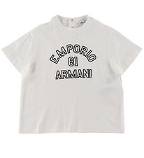 Emporio Armani T-shirt - White w. Navy