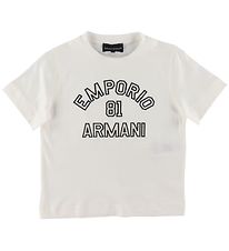 Emporio Armani T-shirt - White w. Navy