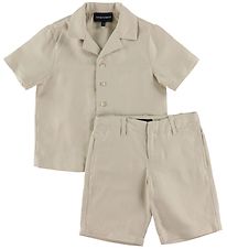 Emporio Armani Set - Skjorta/Shorts - Beige