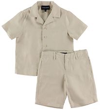 Emporio Armani Set - Chemise/Shorts - Beige