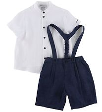 Emporio Armani Set - Chemise/Shorts - Blanc/Marine
