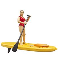 Bruder Figure - bworld - Lifeguard w. Paddleboard - 62785
