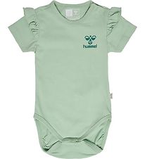 Hummel Bodysuit s/s - hmlTalya Ruffle - Silt Green