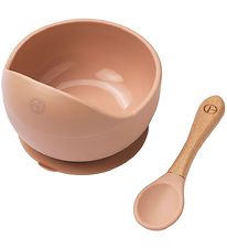 Elodie Details Bowl w. Spoon - Silicone - Blushing Pink