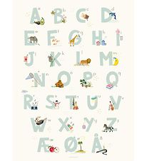 Vissevasse Poster - 30x40 - Alphabet Blue Danish