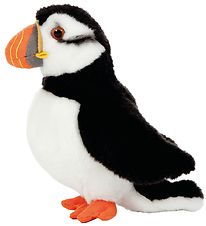 Living Nature Soft Toy - 19x10 cm - Puffin - White/Black