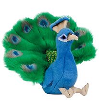 Living Nature Soft Toy - 24x20 cm - Peacock - Green/Blue