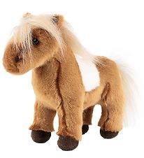 Living Nature Knuffel - 22x25 cm - Shetlander Pony - Bruin/Wit