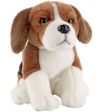 Living Nature Knuffel - 24x19 cm - Beagle - Zwart/Bruin/Wit