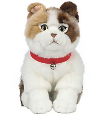 Living Nature Soft Toy - 22x20 cm - Scottish Fold Cat - Brown/Wh