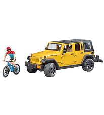 Bruder Car - Jeep Wrangler Rubicon w. Cyclist - 02543