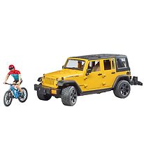 Bruder Auto - Jeep Wrangler Rubicon m. Radfahrer - 02543