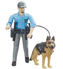 Bruder Figure - bworld - Policeman w. Police dog - 62150