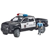 Bruder Car - RAM 2500 Police Car w. Light/Sound and Police Offic