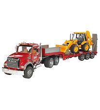 Bruder Truck - Mack Granite w. Trailer and JCB Excavator - 02813