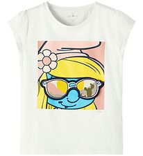 Name It T-shirt - NmfAni Smurf - Bright White