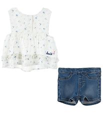 Levis Set - Top/Shorts - Denim - Wit/Blauw