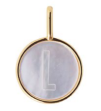 Design Letters Pendant To Necklace - L - Pearl Gold