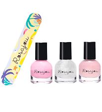 Rosajou Nail polish w. Nail file - 4 Parts - Flamingo/Ballerinas