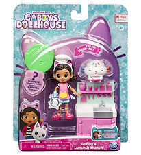 Gabby's Dollhouse Setti - 4 Osaa - Gabbyn lounas ja munkki