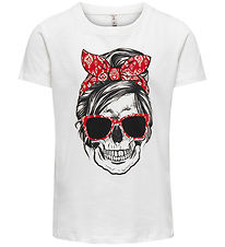 Kids Only T-shirt - CookEmma - Cloud Dancer/Skull