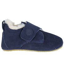 Wheat Leder-Krabbelschuhe Mit Futter - Taj - Navy