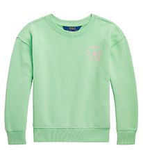Polo Ralph Lauren Sweatshirt - Langhout - Lichtgroen m. Roze