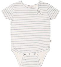 Petit Piao Bodysuit s/s - Printed - Pearl Blue/Offwhite