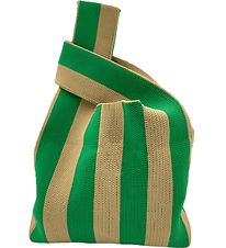 Bows By Str Shopper - Filippa Stripes - Green/Beige