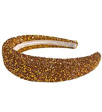 Bows By Str Hairband - Linen - Glitter - Rust/Gold