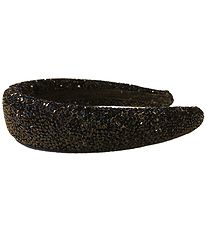 Bows By Str Hairband - Linen - Glitter - Black