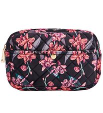 Fan Palm Toiletry Bag - Medium+ - Quilted Velvet - Flawless Blac