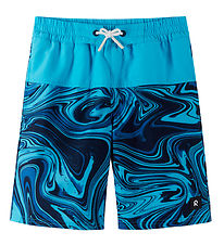 Reima Swim Trunks - UV50+ - Papaija - Navy w. Print