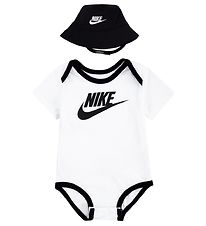 Nike Body set - Bucket Hat/Bodysuit s/s - Black/White