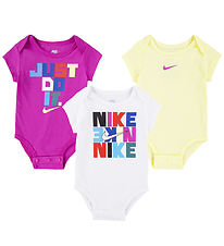 Nike Bodysuits s/s - 3-Pack - White/Purple/Yellow