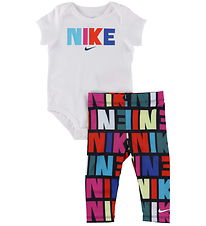 Nike Lichaamsset - Leggings/Romper s/s - Obsidiaan