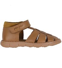 Pom Pom Sandales - Sportif Velcro - Camel