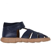 Pom Pom Sandalen - sportlich Klettband - Navy